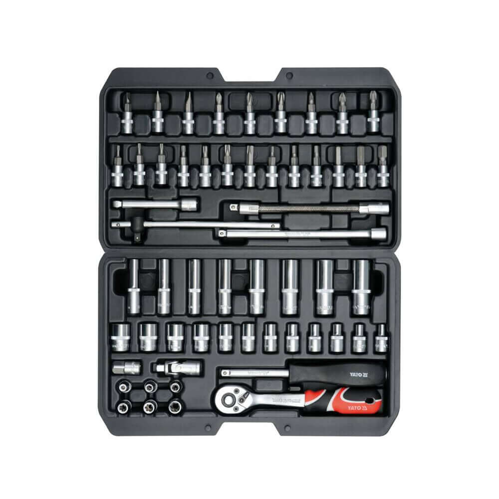 Yato verkfærasett 1/4" 56 stykki open box with tools