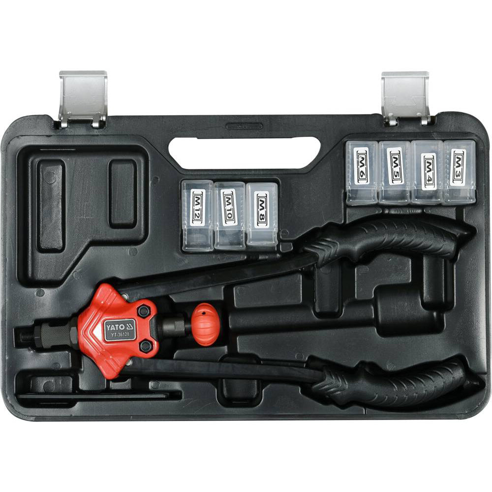 Hnoðróartöng M3–M12 i kassi Yato